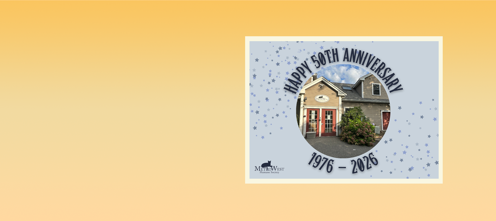 MetroWest Humane Society has been in operation for 50 years